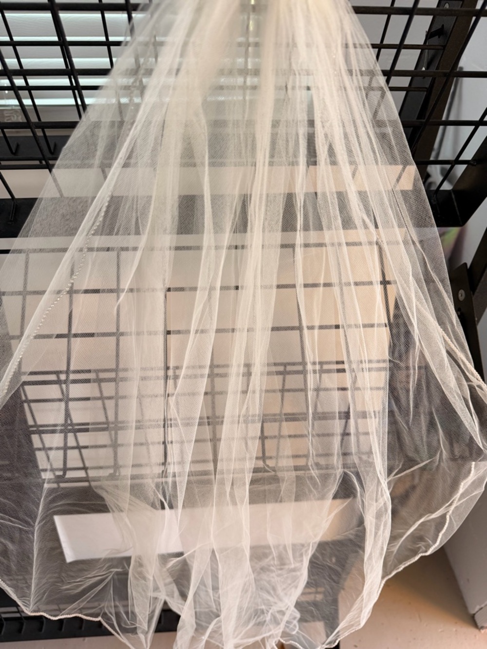 Ivory  Tulle Hair Veil - Lightweight Bridal Hair Accessory